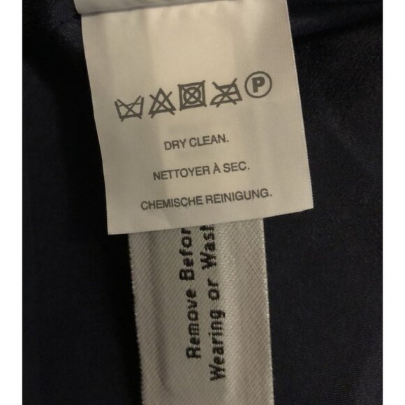 J.Crew Ruffle Hem Skirt Womens Size 10 Navy Blue Wool Blend Preppy Dark Academia - Picture 5 of 8